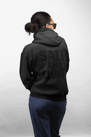 "Salt and Light" Black Hoodie; unisex
