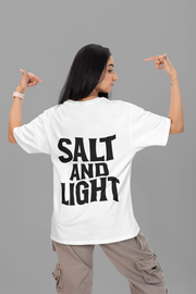 "Salt and Light" White t-shirt; unisex