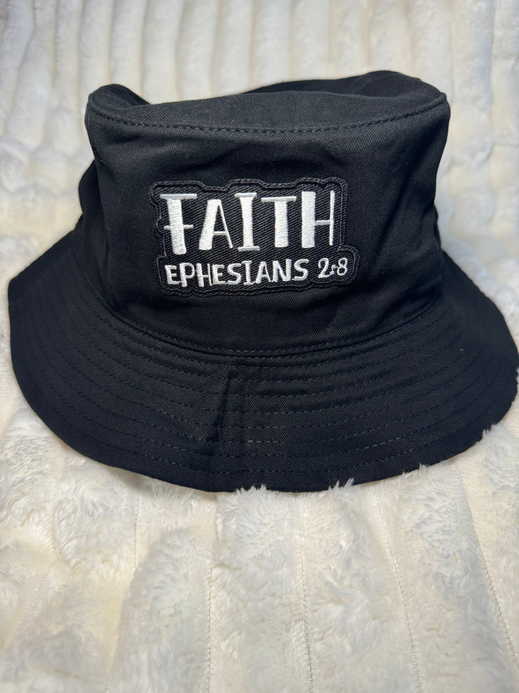 Faith Black Bucket Hat