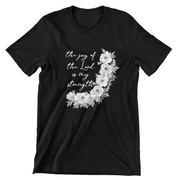 "Joy of the Lord" Black T-shirt; unisex