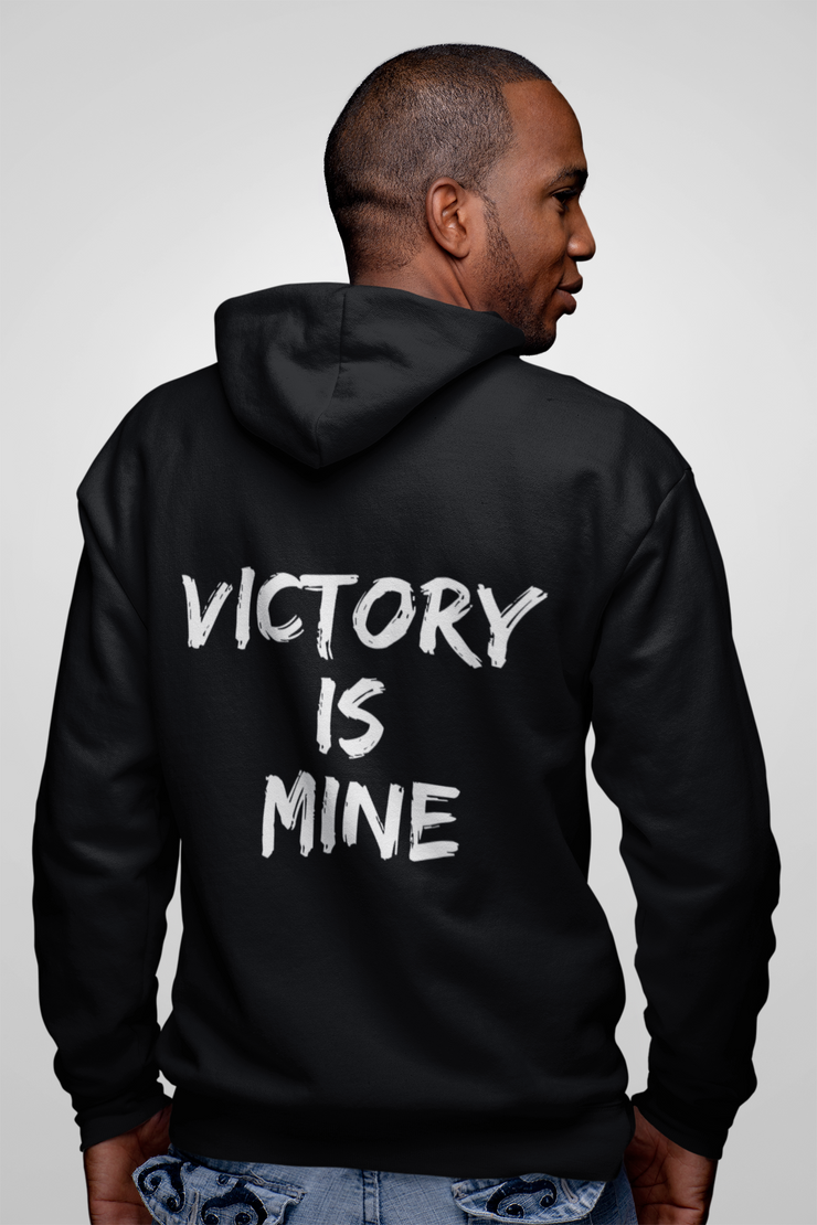 "Victory Is Mine" Black hoodie; unisex