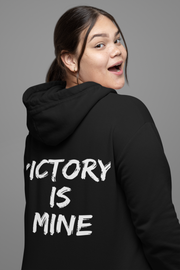 "Victory Is Mine" Black hoodie; unisex